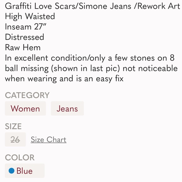 DONATED ❌Abercrombie & Fitch, Art Embellished Jean - Picture 14 of 14